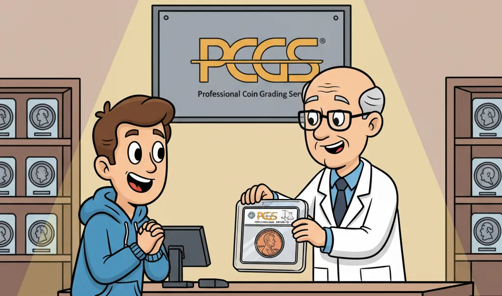 man gets Lincoln 1955 Penny PCGS certified